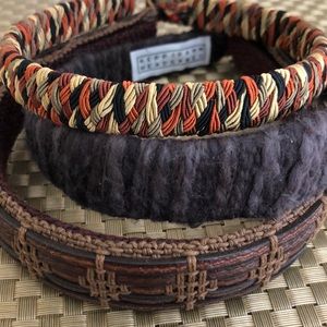 Three headbands. Natural color tones.